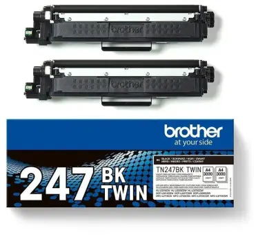 Brother TN247BKTWIN 2 Toner Multipack Schwarz 2 x ca. 3.000 Seiten, 