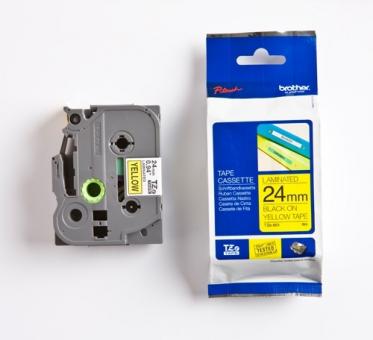 Original Brother TZe-651 Schwarz auf Yellow Schriftband 24 mm x 8 m laminiert TZ-651 