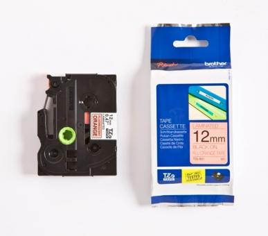 Original Brother TZe-B31 Schwarz auf orange (signal) Schriftband TZ-B31 12 mm x 5 m, laminiert 