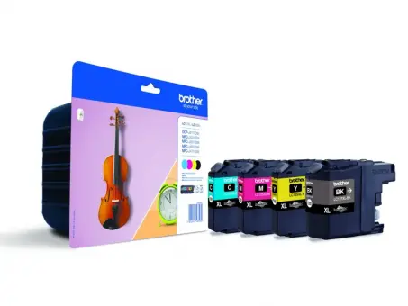 Original Brother LC125XL+LC127XL Multipack Schwarz,Cyan,Magenta,Yellow 4 Tintenpatronen LC127XLVALBPDR 