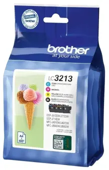Brother LC3213 LC3213VALDR 4 Druckerpatronen Multipack Schwarz Cyan Magenta Gelb LC3213BK + LC3213C + LC3213M + LC3213Y 