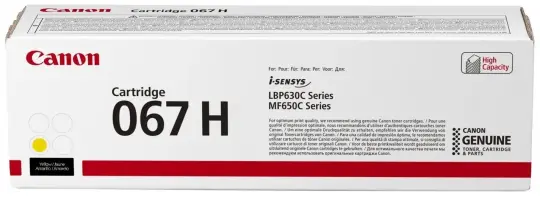 Original Canon 067hy Toner Yellow 5103C002 ca. 2.350 Seiten 