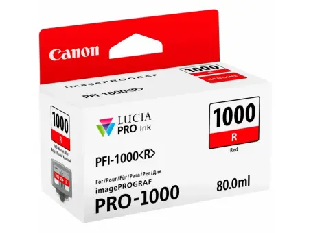 Canon PFI-1000R 0554C001 Druckerpatrone Rot  80 ml ca. 5.355 Seiten, 