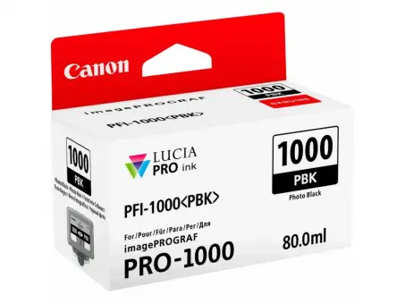 Canon PFI-1000pbk 0546C001 Druckerpatrone Schwarz Foto 80 ml ca. 2.205 Seiten, 