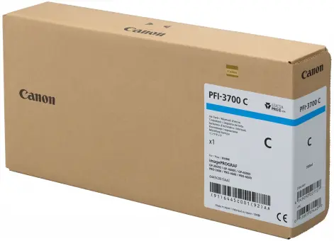 Original Canon PFI-3700c Tintenpatrone Cyan 700 ml (6445C001) 
