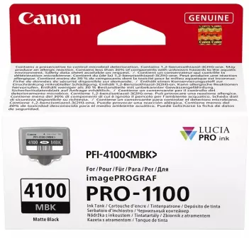 Canon PFI-4100mbk 6776C001 Druckerpatrone Schwarz Matt 80 ml 