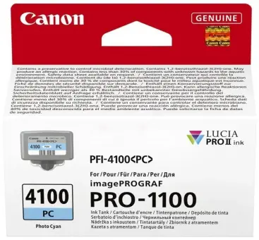 Original Canon PFI-4100pc Photo Cyan Tintenpatrone 80 ml 6781C001 