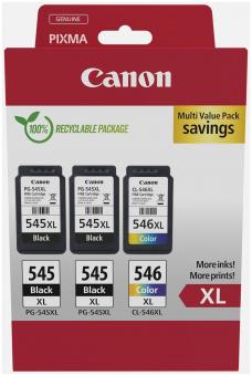 Original Canon PG-545XL + CL-546XL Multipack Schwarz / Color ca.700 Seiten 3  Tintenpatrone: 2 x PG-545XL + CL-546XL 8286B013 