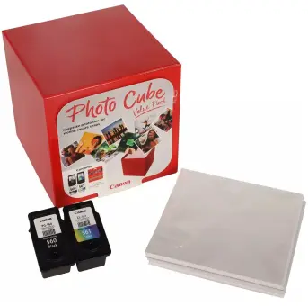 Canon PG-560+CL-561 8714574682198 2 Druckerpatronen Multipack Schwarz / Color Foto Cube Creative Pack + 13x13 cm Fotopapier 40 Blatt 