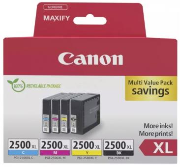 Original Canon PGI-2500 XL Multipack Schwarz / Cyan / Magenta / Yellow ca.7.070 Seiten 4  Tintenpatrone PGI-2500 XL : bk+c+m+y 9254B010 