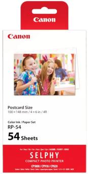 Canon RP-54 8567B001 Value Pack mehrere Farben 1 Kartusche farbig + 54 Blatt, 100 x 148 mm 