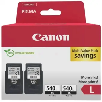 Original Canon PG-540L Twin Multipack Schwarz (5224B020) 2x PG-540L (5224B001) ca.300 Seiten 