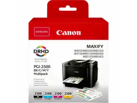 Canon PGI-2500 9290B006 4 Druckerpatronen Multipack Schwarz Cyan Magenta Gelb 