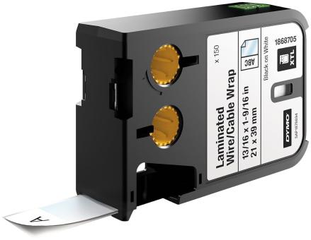 DYMO 1868705 Kabeletiketten Schwarz auf Weiß 150 Etiketten 