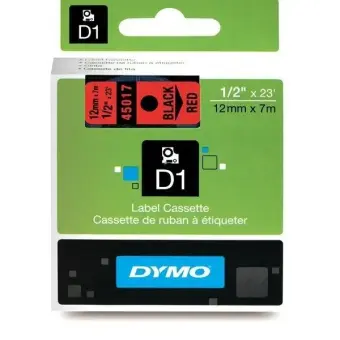 DYMO S0720570 45017 Schriftband Schwarz auf Rot 
