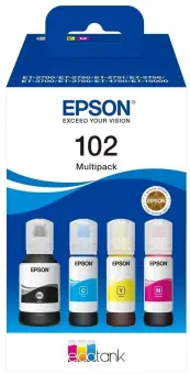 Epson 102 C13T03R640 Tintenflasche EcoTank Multipack Schwarz Cyan Magenta Gelb 
