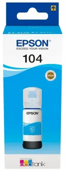 Original Epson 104 Tintenflasche Cyan 65 ml C13T00P240 