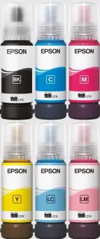 Epson 107 T09BMCVP 6 Tintenflaschen Multipack Schwarz Cyan Magenta Gelb Cyan hell Pink hell 