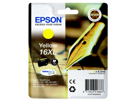 Original Epson 16XL Tintenpatrone Yellow T1634 6.5 ml ca. 450 Seiten C13T16344012 