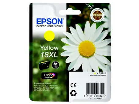 Epson 18XL C13T18144012 Druckerpatrone Gelb 6.6 ml ca. 450 Seiten, 
