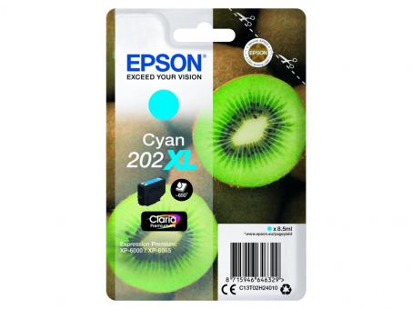 Original Epson 202XL Tintenpatrone Cyan 8.5 ml ca. 650 Seiten C13T02H24010 