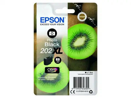 Original Epson 202XL Photo-Tintenpatrone Schwarz 7.9 ml C13T02H14010 