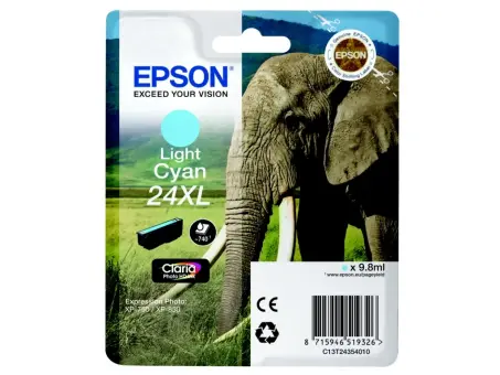 Epson 24XL C13T24354012 Druckerpatrone Cyan hell 9.8 ml ca. 740 Seiten, 