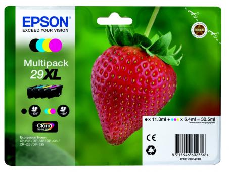 Original Epson Multipack 29XL T2996 4  Tintenpatrone Schwarz,Cyan,Magenta,Yellow C13T29964012 
