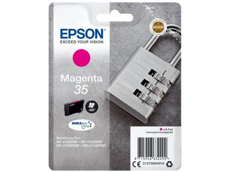 Original Epson 35 Tintenpatrone Magenta T3583 9.1 ml ca. 650 Seiten C13T35834010 