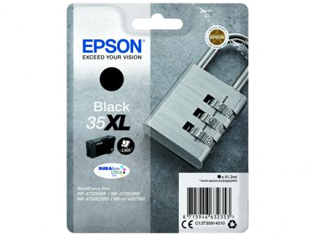 Original Epson 35XL Tintenpatrone Schwarz T3591 41.2 ml ca. 2.600 Seiten C13T35914010 