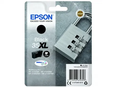 Original Epson 35XL Tintenpatrone Schwarz T3591 41.2 ml ca. 2.600 Seiten C13T35914010 