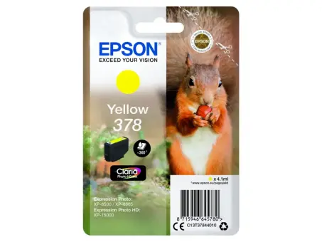 Epson 378 C13T37844010 Druckerpatrone Gelb 4.1 ml ca. 360 Seiten, 