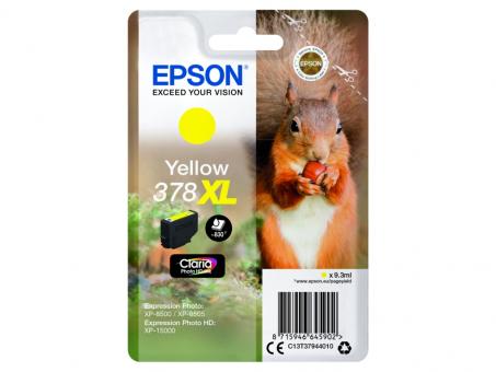 Original Epson 378XL Tintenpatrone Yellow 9.3 ml ca. 830 Seiten C13T37944010 