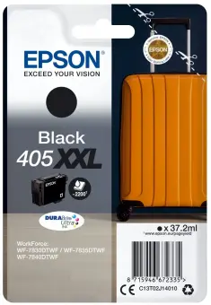 Original Epson 405XXL Tintenpatrone Schwarz 37.2 ml ca. 2.200 Seiten C13T02J14010 