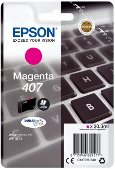 Epson 407 C13T07U340 Druckerpatrone Magenta 20.3 ml ca. 1.900 Seiten, 