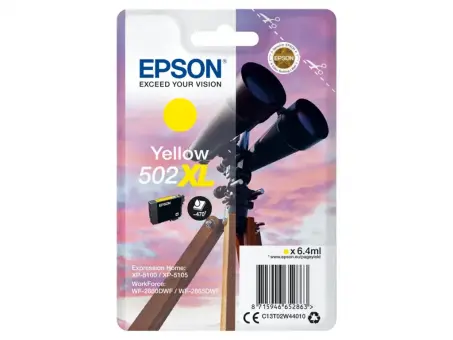 Original Epson 502XL Tintenpatrone Yellow 6.4 ml ca. 470 Seiten C13T02W44010 