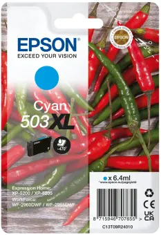 Epson 503XL C13T09R24010 Druckerpatrone Cyan ca. 470 Seiten, 6,4 ml 
