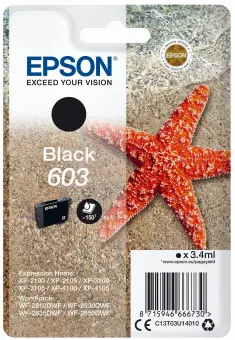 Epson 603 C13T03U14010 Druckerpatrone Schwarz ca. 150 Seiten, 