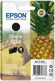 Original Epson 604 Tintenpatrone Schwarz C13T10G14010 ca. 150 Seiten 3,4ml 