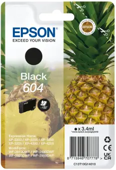 Epson 604 C13T10G14010 Druckerpatrone Schwarz ca. 150 Seiten, 3,4ml 