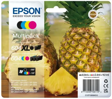 Epson 604XL C13T10H94010 Multipack Schwarz , Cyan , Magenta , Gelb 