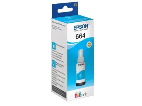 Epson 664 C13T664240 Tintenflasche Cyan  70 ml ca. 7.500 Seiten, 