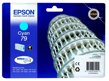 Original Epson 79 T7912 Tintenpatrone Cyan ca. 800 Seiten 6.5 ml C13T79124010 