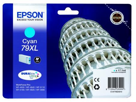 Original Epson 79XL Tintenpatrone Cyan T7902 17.1 ml ca. 2.000 Seiten C13T79024010 