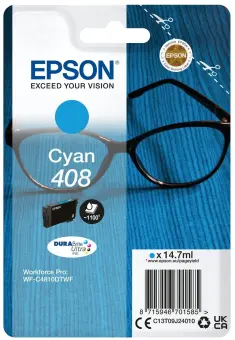 Epson 408 C13T09J24010 Druckerpatrone Cyan ca. 1.100 Seiten 