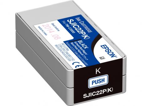 Original Epson SJIC22P(K) Tintenpatrone Schwarz 32.6 ml C33S020601 