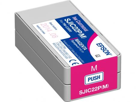 Original Epson SJIC22P(M) Tintenpatrone Magenta 32.5 ml C33S020603 