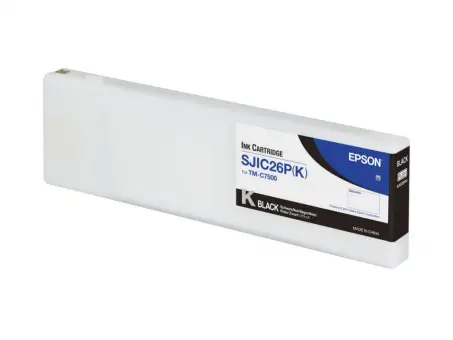 Original Epson SJIC26P(K) Tintenpatrone Schwarz 295.2 ml Tinte auf Pigmentbasis C33S020618 