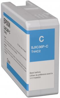 Original Epson SJIC36P-C Tintenpatrone Cyan 80 ml C13T44C240 Ultrachrome® DL 