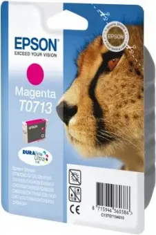 Original Epson T0713 Tintenpatrone Magenta 5.5 ml ca. 250 Seiten C13T07134012 